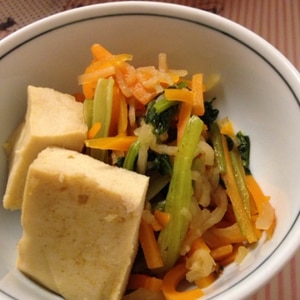 切干大根と小松菜の煮物